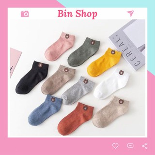 Tất gấu nữ cổ ngắn đáng yêu mềm mại bin shop