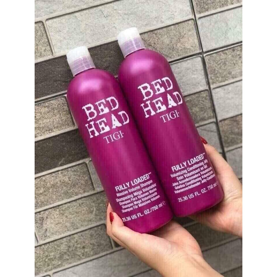 Cặp dầu gội, dầu xả Tigi Tím- Tigi Bed Head Up All Night - Hàng USA 750ml + 750ml