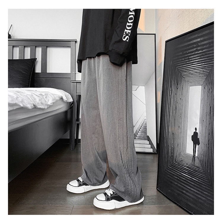 Quần Dài Ống Rộng Lưng Cao Co Giãn Thời Trang Mùa Hè Dành Cho Nam