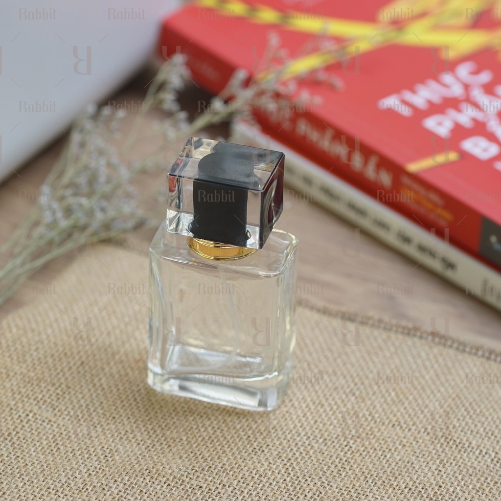 Chai lọ chiết đựng nước hoa thủy tinh hình vuông nhiều màu cao cấp Rabbit Lab 50ml