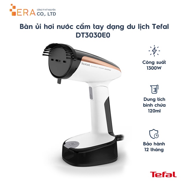 [Mã ELHADEV giảm 4% đơn 300K] Bàn ủi hơi nước cầm tay dạng du lịch Tefal DT3030E0