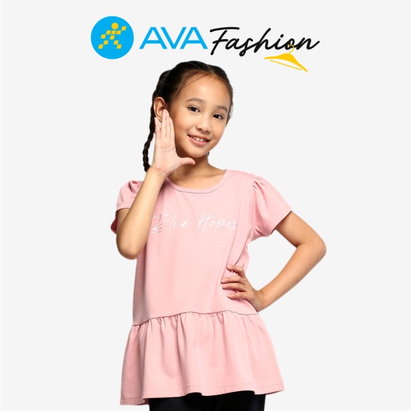 Áo thun bé gái cổ tròn AVAFashion CC037