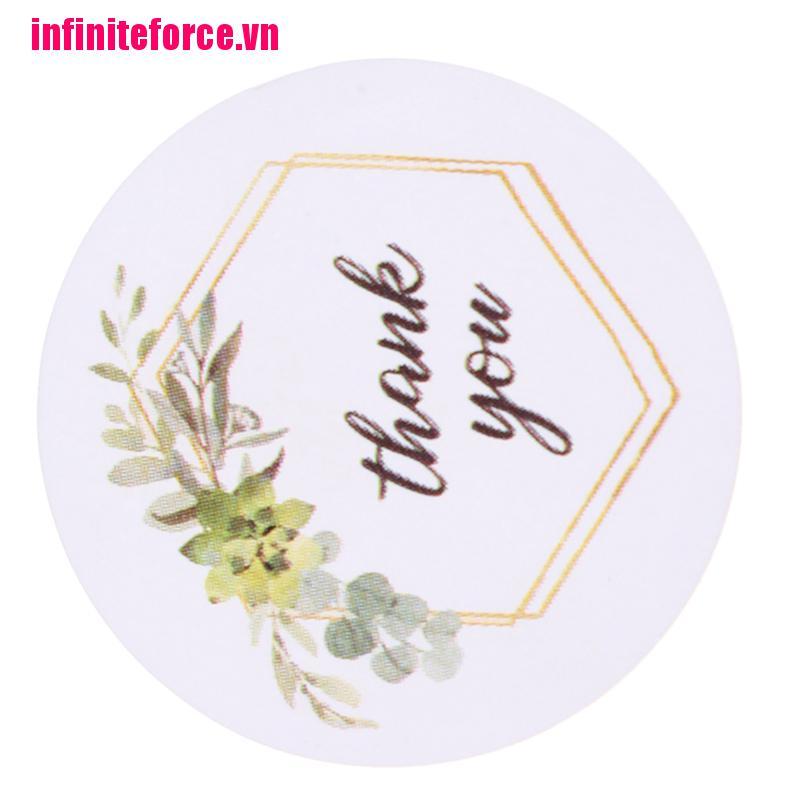 Cuộn 500 Sticker Chữ Thank You Xinh Xắn Dùng Trong Trang Trí