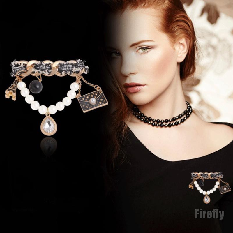 1 Trâm Cài Áo Đính Ngọc Trai Sang Trọng