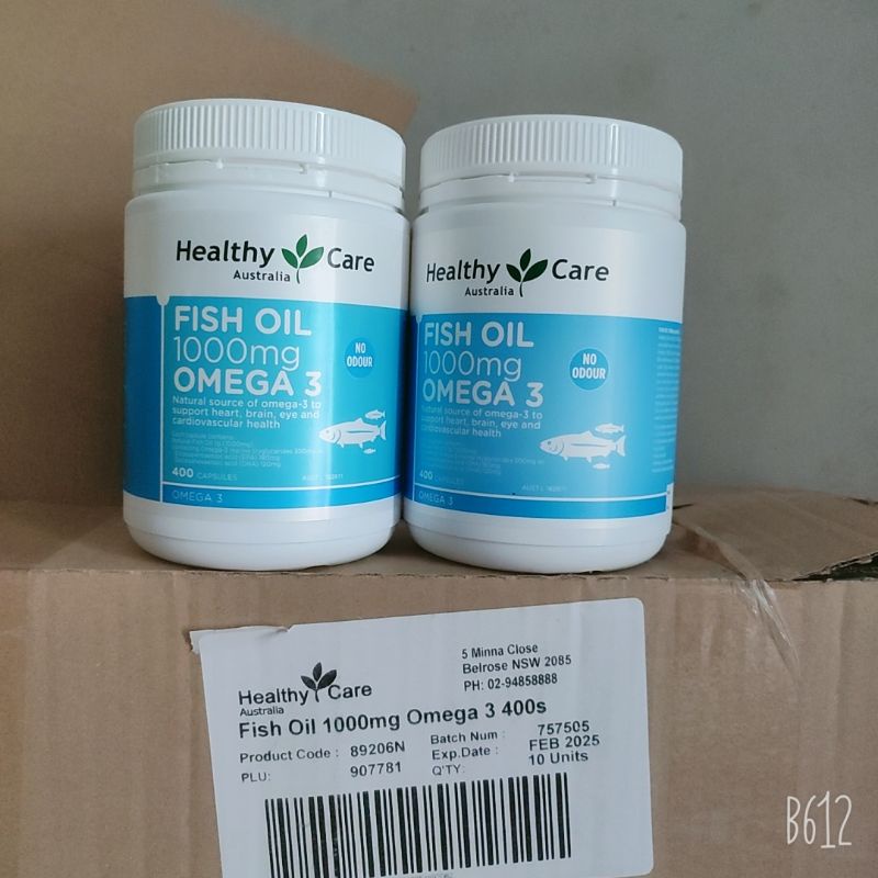 Dầu cá tự nhiên FISH OIL HEALTHY CARE OMEGA 3 1000 MG 400 viên