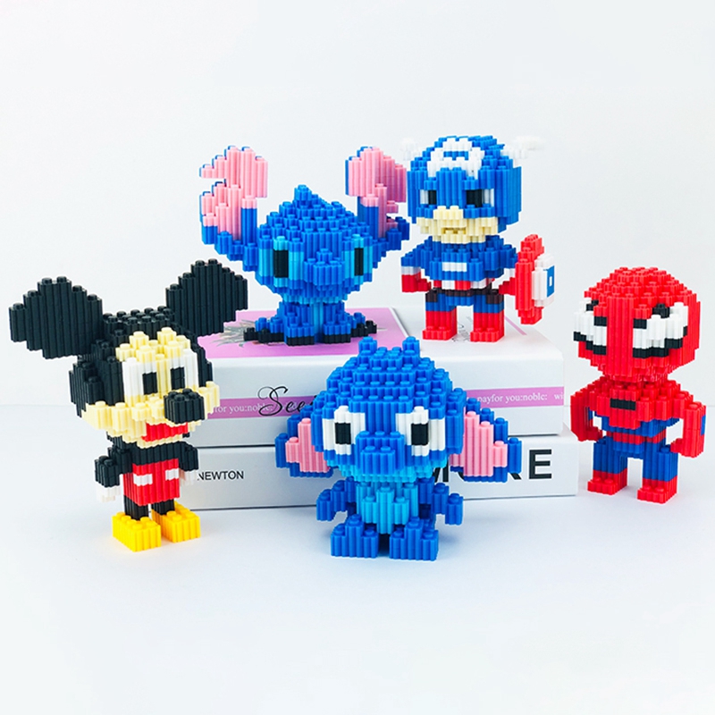 Bộ Lắp Ráp Lego Hello Kitty, Stitch, Doraemon