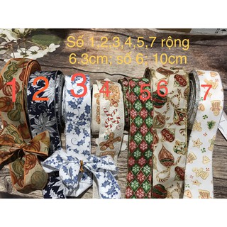 2m-5m ruy băng noel rộng từ 6cm đến 10cm
