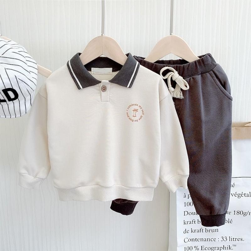 Bộ Quần Áo Thu Đông Cho Bé , Bộ PoLo Cho Bé Trai Và Bé Gái Chất Liệu Nỉ Da Cá Từ 7-32kg Ken Store