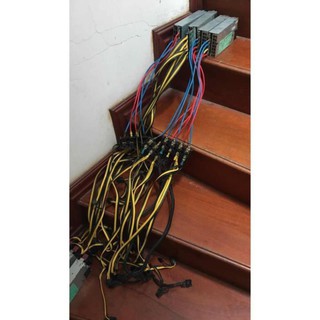 Nguồn máy tính hp 1200w đấu sẵn nhiều dây 6 8 pin vga
