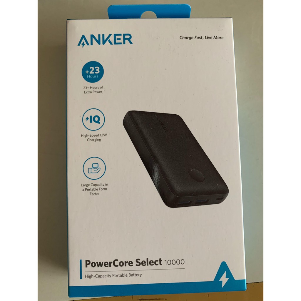 Pin sạc dự phòng ANKER PowerCore Select 10000mAh [ĐEN] - pin dự phòng Anker A1223 - Hàng chính hãng 18 tháng bảo hành