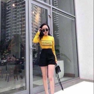 Quần sooc lưng cao dễ phối đồ sẵn hàng