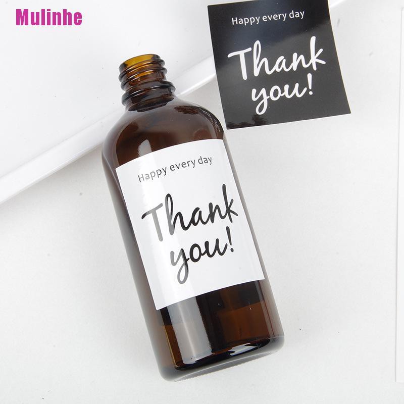 Bộ 60 Miếng Dán Chữ Thank You Màu Trắng Đen Đa Năng
