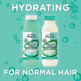 Dầu gội - dầu xả garnier frutics aloe hydrating treat 350ml giúp cấp ẩm và dưỡng tóc