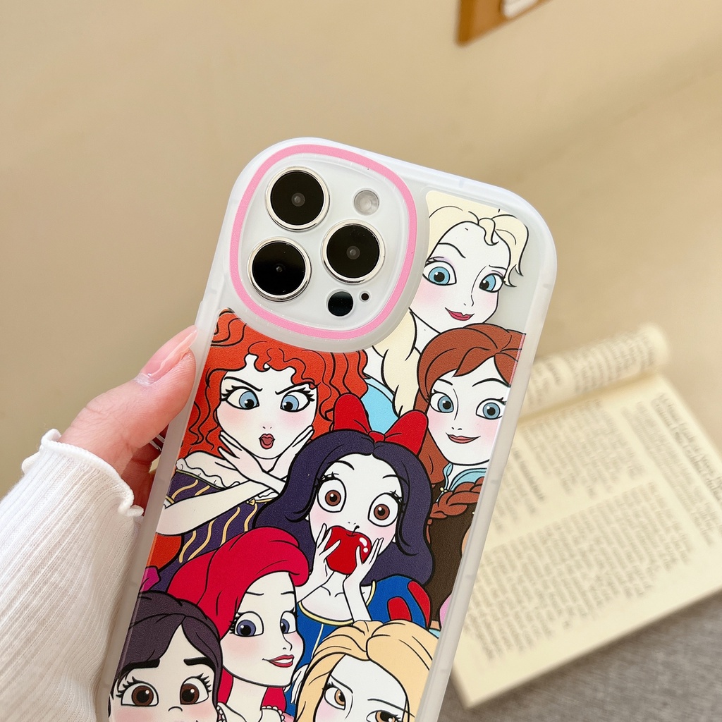 Ốp Điện Thoại Mềm Họa Tiết Công Chúa Cho iphone 11 12 13 pro max mini XR XS 7 8 plus