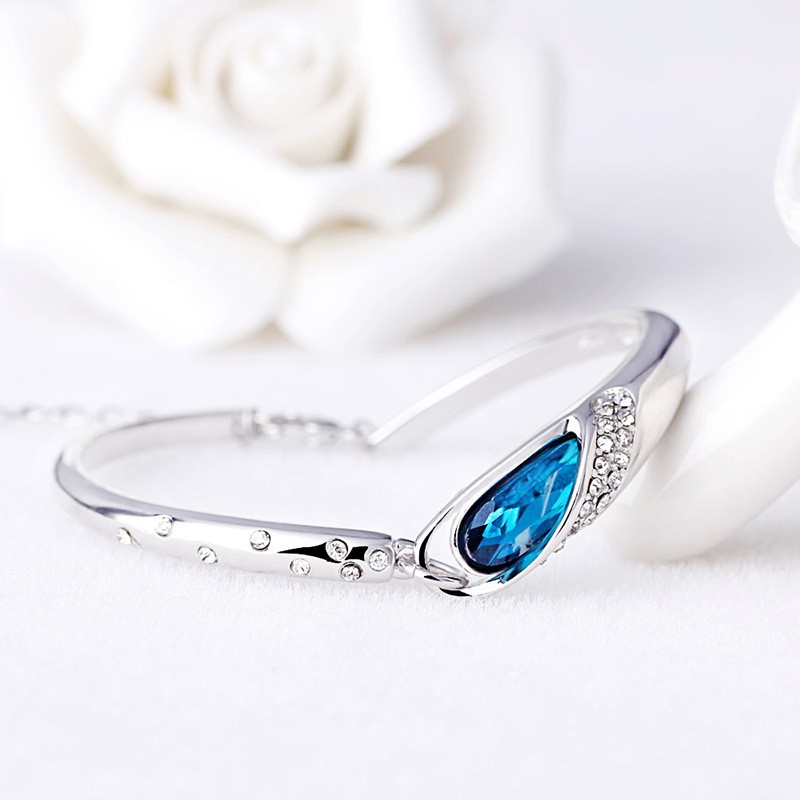 Vòng Tay Mạ Bạc 925 Mặt Hoa Tuyết
