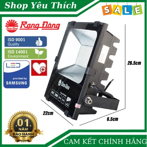 Đèn LED Chiếu Pha 50W Rạng Đông - Chất Lượng Ánh Sáng Cao - Tuổi thọ 20000h - Chỉ Số Bảo Vệ IP66 - Dễ Dàng Cài Đặt