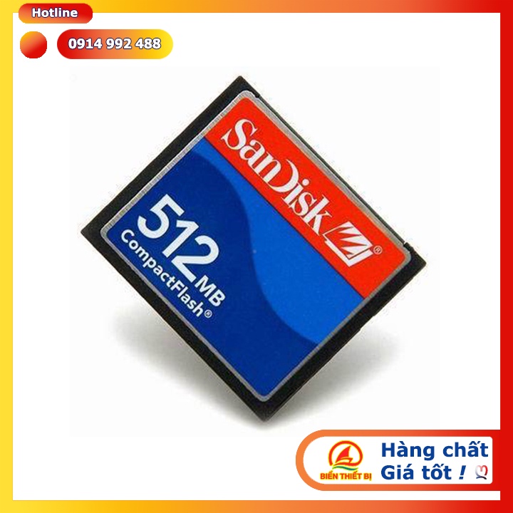 Thẻ nhớ CF Sandisk 512MB Compact Flash card dùng cho máy công nghiệp CNC