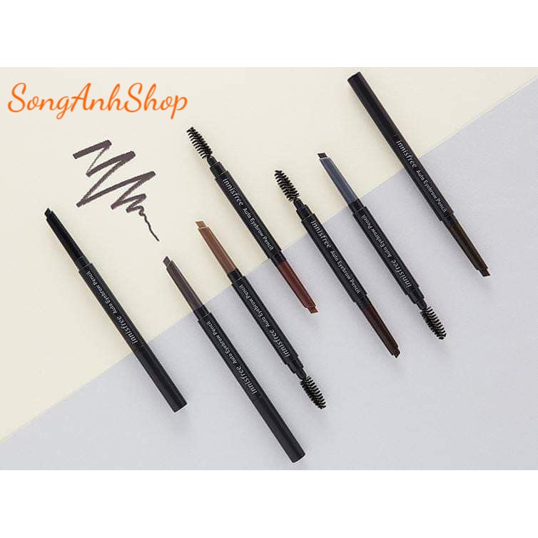 Chì Kẻ Mày Thế Hệ Mới Innisfree Auto Eyebrow Pencil