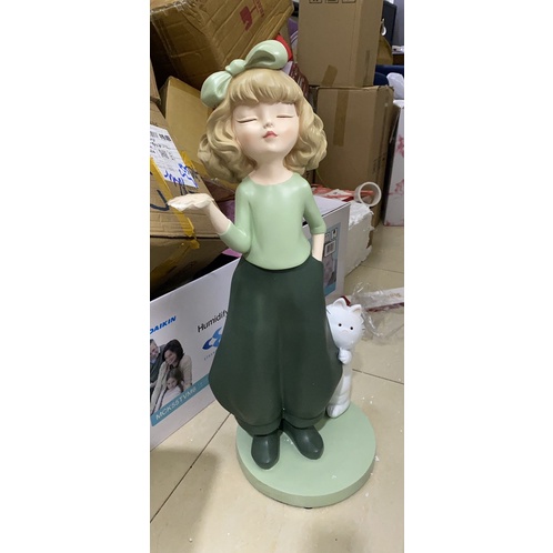 Tượng cô gái bồi bàn 100cm cao cấp