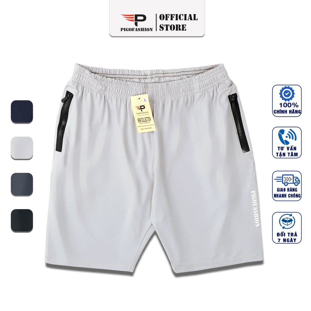 Quần short thể thao nam SPMQCT02 mặc nhà chất dù co giãn, thoáng mát - PigoFashion