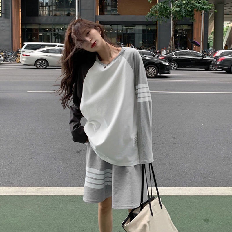 Áo thun dài tay TB kẻ 3 sọc ngang unisex