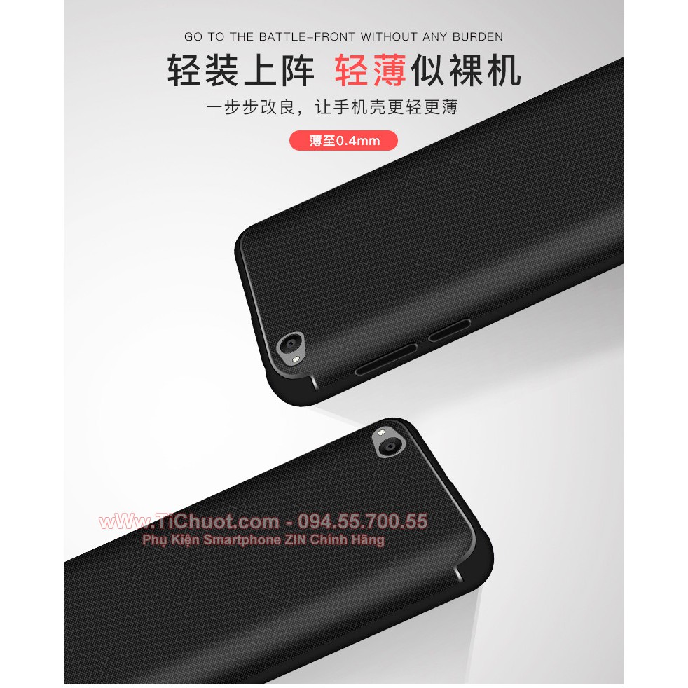 Ốp Lưng Xiaomi Redmi 5A Dẻo Vân Vải Chống sốc