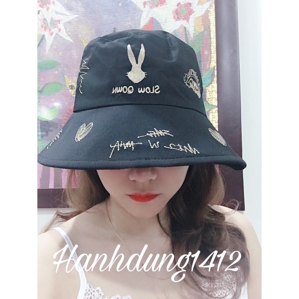 Mũ Bucket ✨FREESHIP✨Nón Bucket Vành Cụp Trơn Họa Tiết Thêu Chữ Phong Cách Ulzzang Nam Nữ  Thời Trang QC 2021