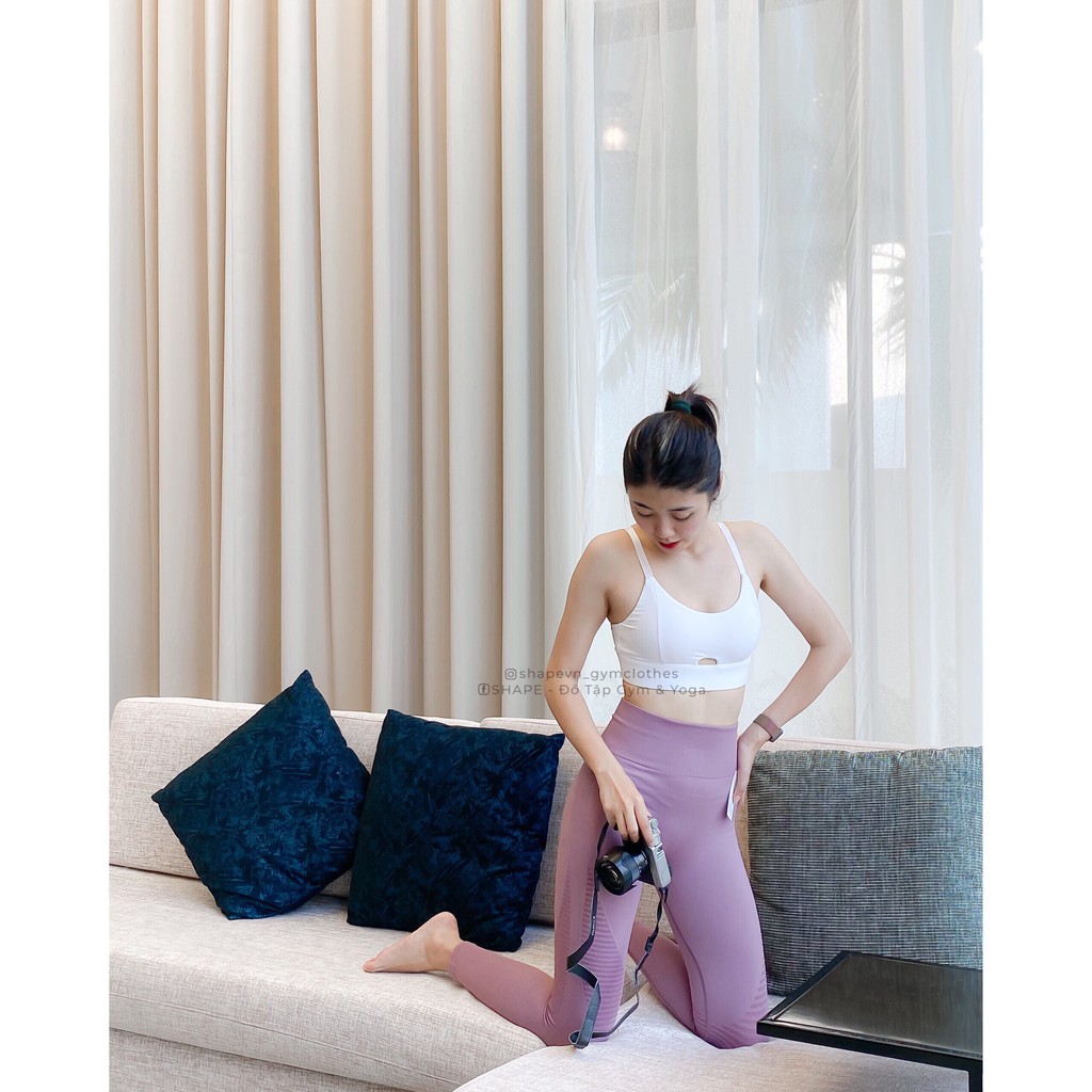 Quần tập gym yoga legging nữ cạp cao nâng mông tôn dáng vải dệt co dãn 4 chiều Na.qi [QD195] | BigBuy360 - bigbuy360.vn