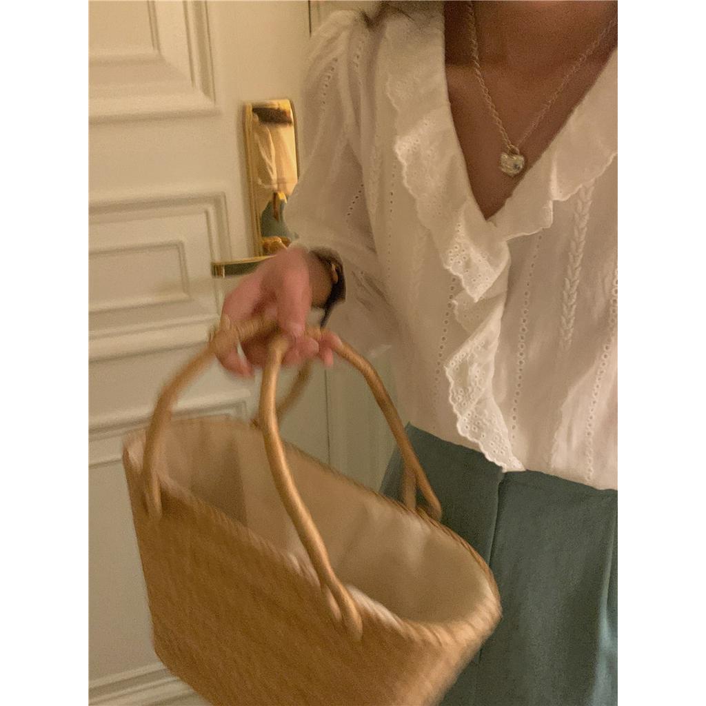 Áo Sơ Mi Dài Tay Thêu Ren Lỗ Phong Cách Hàn Quốc Sành Điệu 62765