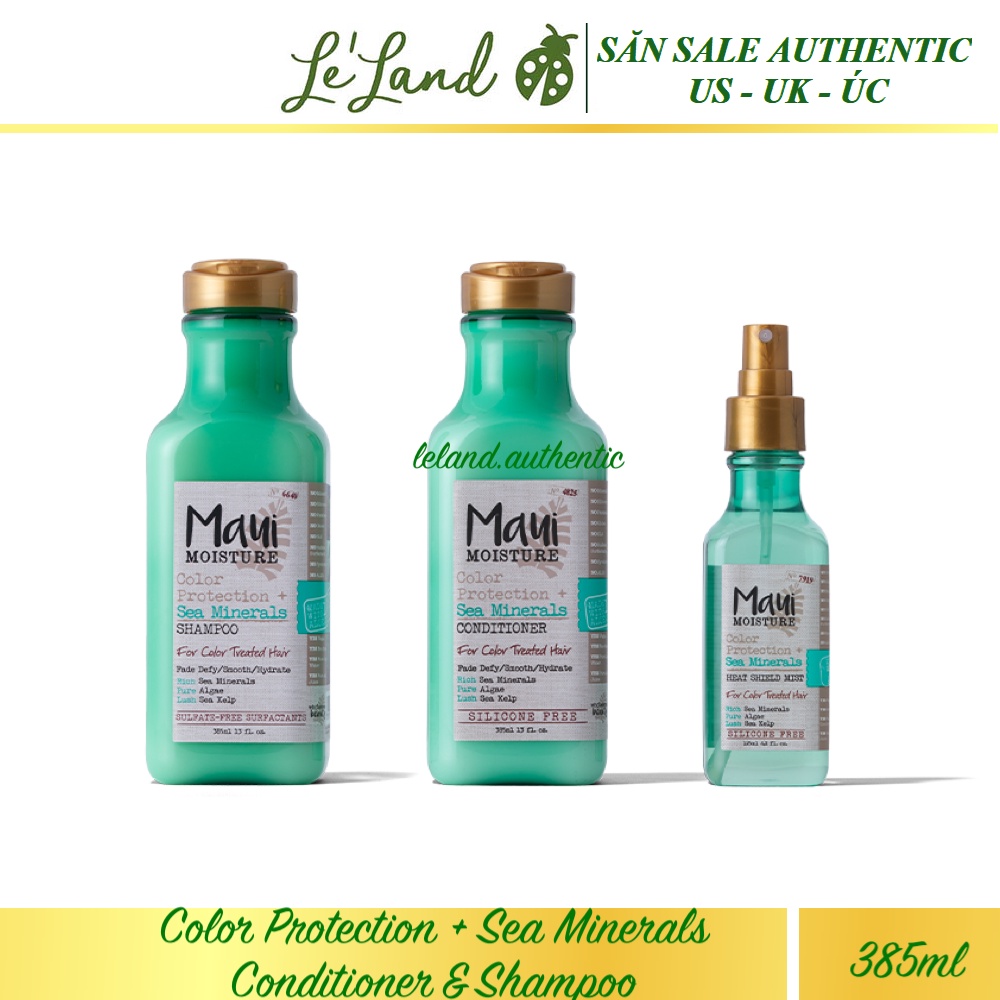 Set gội xả  cho toc nhuom Maui Moisture Color Protection + Sea Minerals 385ml/ chai