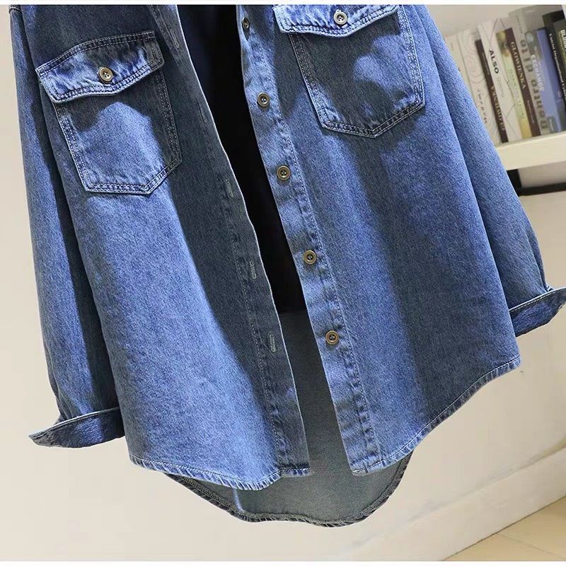 Áo khoác jeans Nam Nữ BigSize phom dáng Sơ mi siêu đẹp MLJ