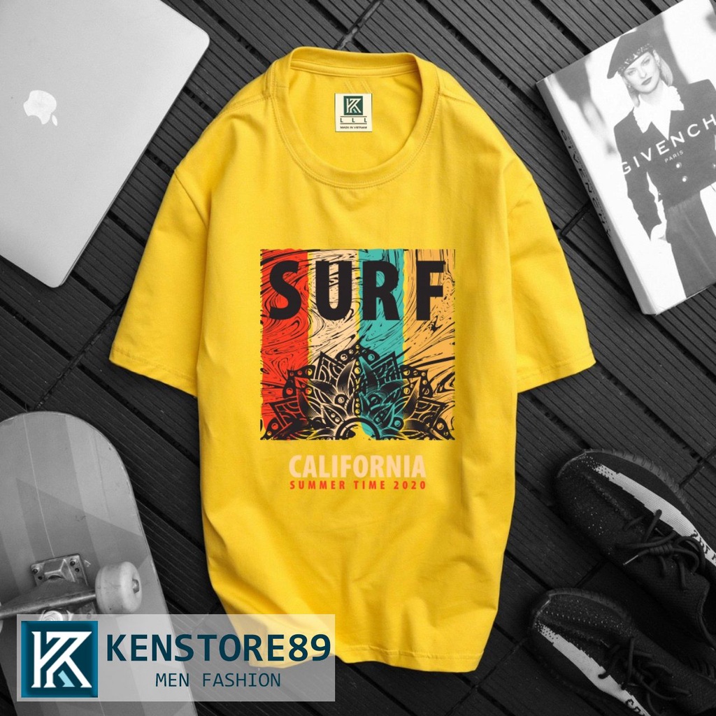 Áo thun nam cổ tròn CALI SURF ngắn tay cotton 100% KENSTORE89 ATK024