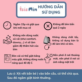 - Set Miếng Lót Bỉm Vải Babu Nature Kháng Khuẩn, Chống Trào Ngược, Siêu Thấm Hút, Full size M, L (Chưa Kèm Vỏ)
