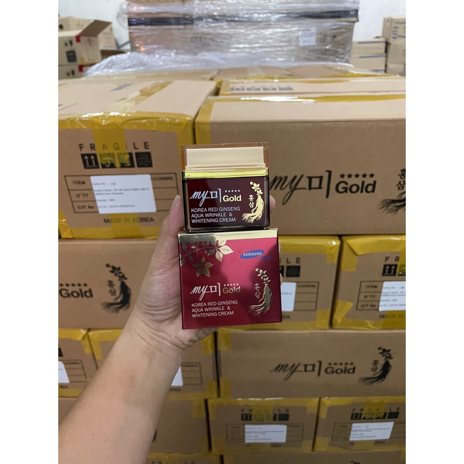 Kem Dưỡng Da Trắng Da Giảm Thiểu Nếp Nhăn Hồng Sâm My Me Gold White Hàn Quốc 50ml