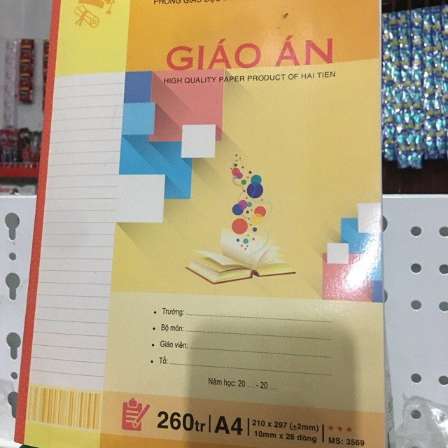 SỔ GIÁO ÁN KẺ NGANG 260 trang A4 (210x297mm)