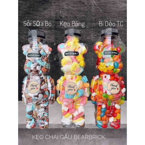 Kẹo Xốp Bông Gòn Marshmaloow Marshies Hương Vị Thơm Ngon 150gr Hình Chai gấu