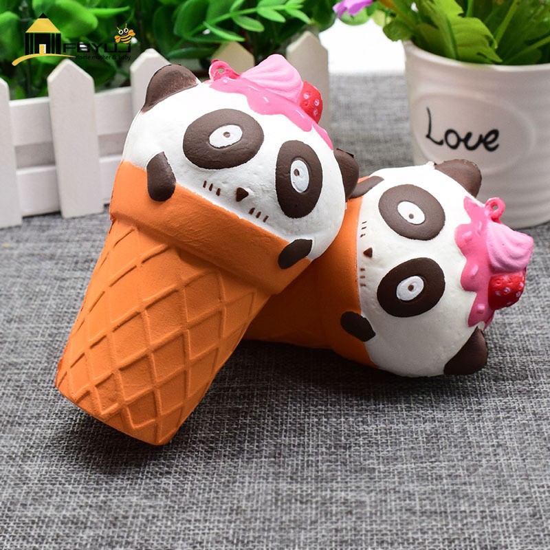 Đồ Chơi Xốp Squishy Giảm Stress Hình Cây Kem Ốc Quế Dễ Thương Cho Bé