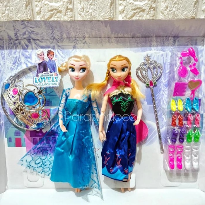 1 Bộ Búp Bê Barbie Thời Trang Công Chúa Elsa Và Anna
