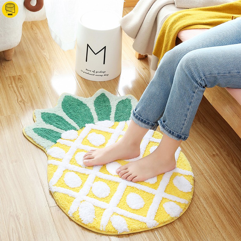 HOT DEAL ⚡ Thảm lau chân hình QUẢ DỨA cute phô mai que cao cấp CỰC XỊN