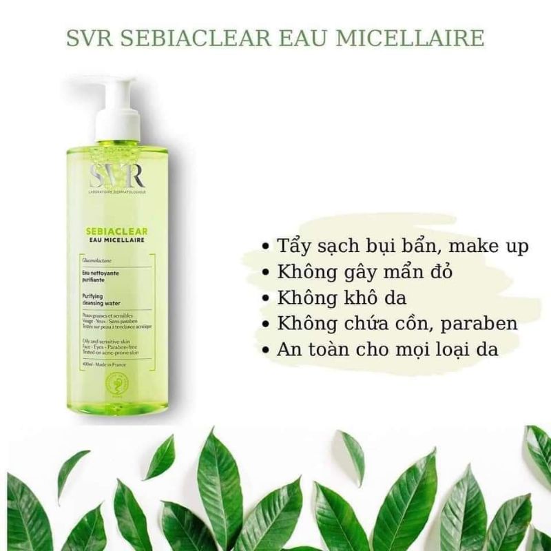 [400ML] Nước tẩy trang da dầu Mụn SVR