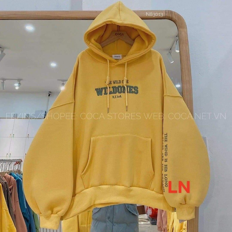 Áo hoodie RIDA in tay ngực LN11