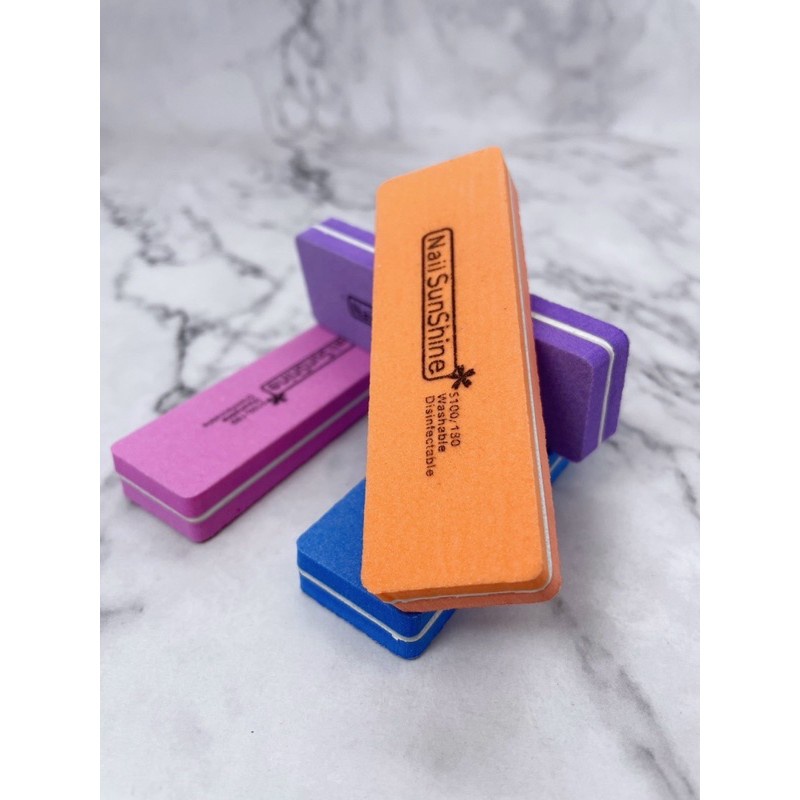 Phao vuông dũa mịn móng tay Sunshine, phào mịn chà móng, đồ làm nail chính hãng