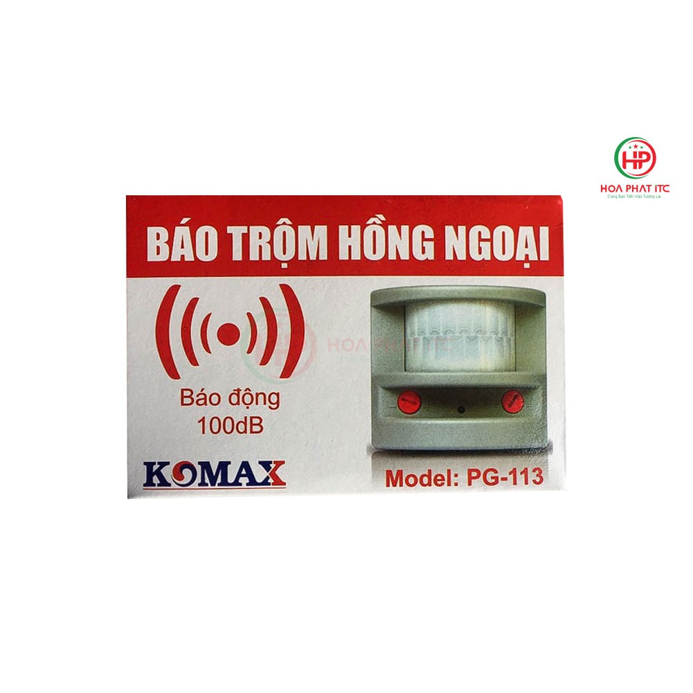 Báo động hồng ngoại, Báo trộm hồng ngoại Komax PG-113 - Bảo hành 24 Tháng
