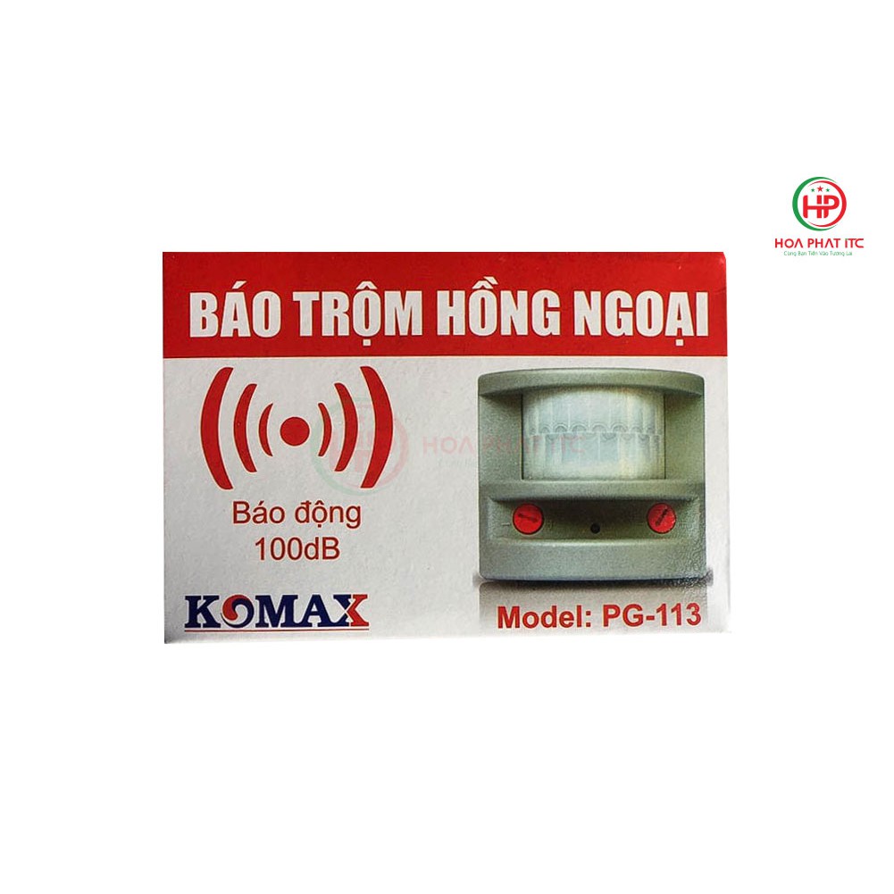 [MÃ GIẢM GIÁ ĐẾN 10K] Báo động hồng ngoại, Báo trộm hồng ngoại Komax PG-113 - Bảo hành 24 Tháng