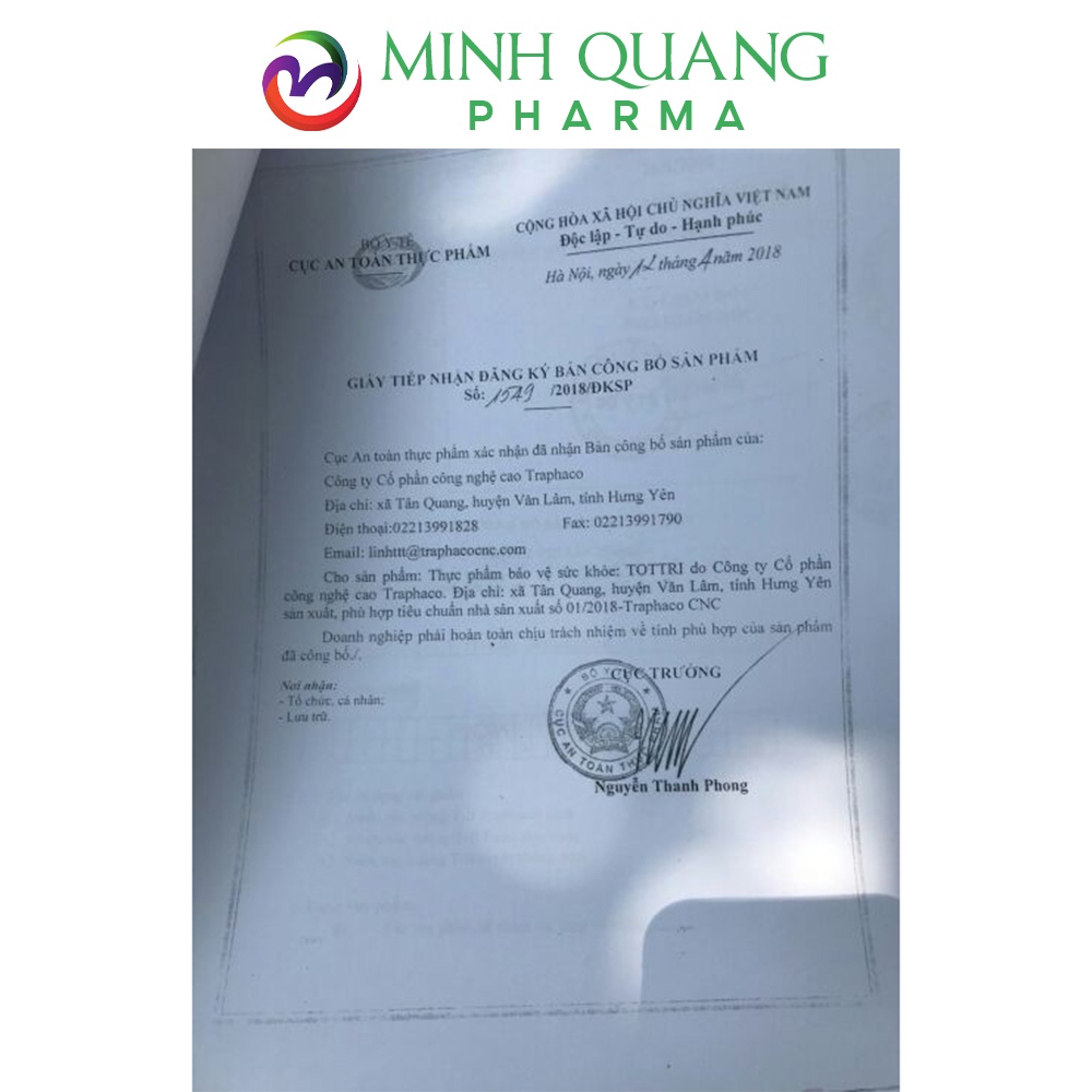 Viên uống TOTTRI của Traphaco tốt cho người bệnh trĩ hộp 30 viên