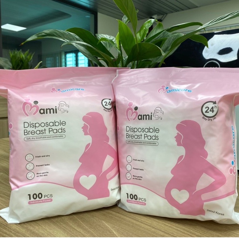 [Bịch to] Túi 100 miếng lót thấm sữa Mami mềm, êm, khô thoáng