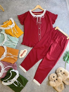 Set tiểu thư tay ngắn quần dài