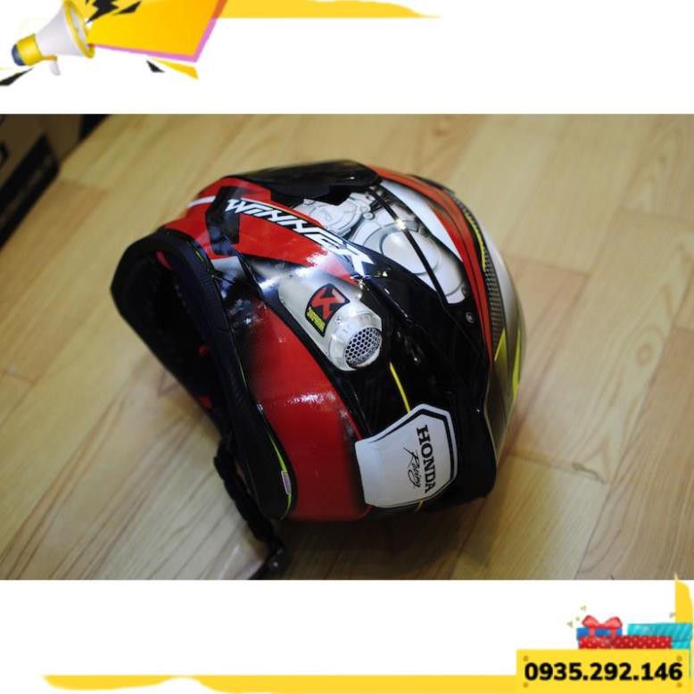 (HÀNG SIÊU ĐỘC LẠ) [Chính hãng] Mũ Bảo hiểm Fullface ROC 05 (2 kính) lên Honda_Winner đỏ đen