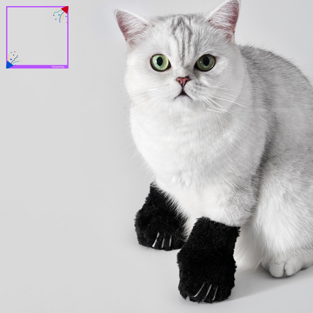 Vỏ Bọc Chân Mèo Bằng Lông Nhung Chống Cắn