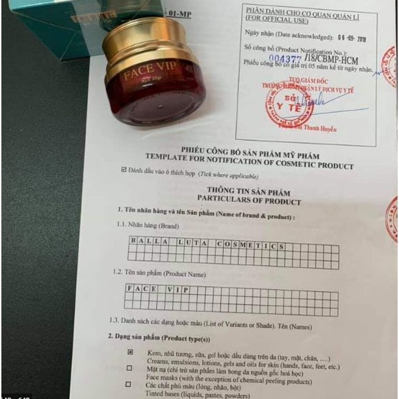 [Chính hãng] Kem face Vip đỏ giảm thâm nám căng bóng da Balla Luta 30g - Mỹ phẩm Thu Hằng Balla Luta